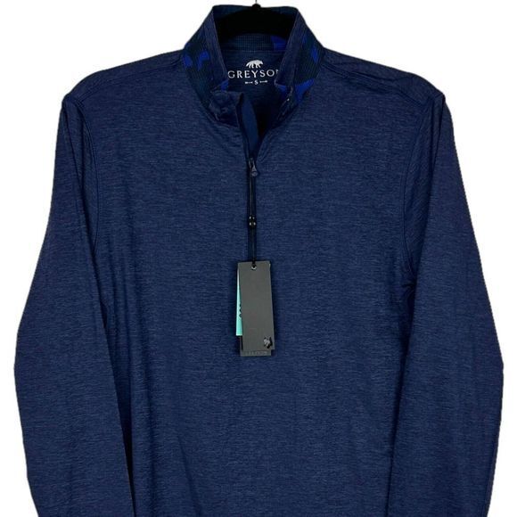 Greyson Men's Small Guide Sport 1/4 Zip Brrr Performance Nylon Stretch Wicking‎